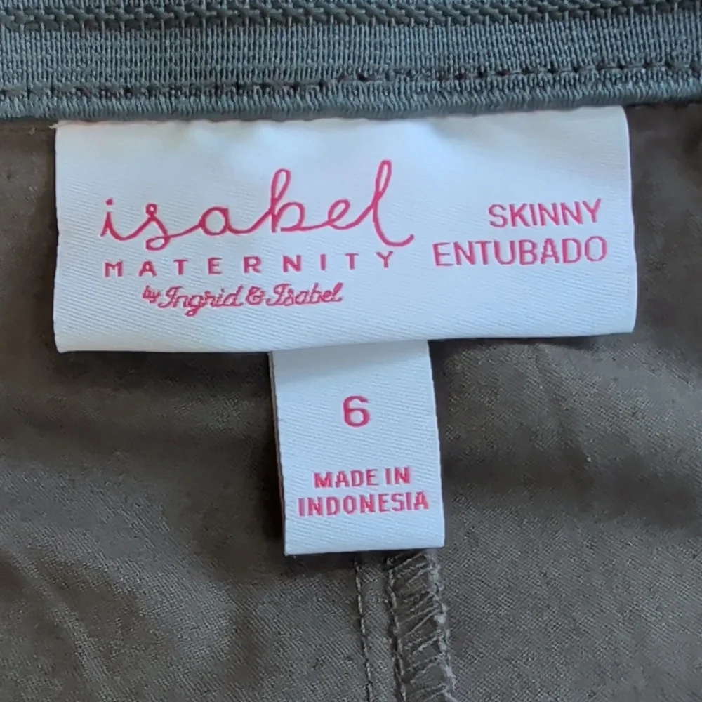 Isabel Maternity, Taupe/Grey Ankle Length Chino Style Pants. Sz 6
